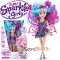Sparkle Girlz Кукла принцеса Hair Dreams със синя коса и 5 изненади 100313